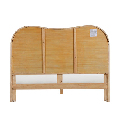 Grappa Natural Wood &amp; Raffia Bed