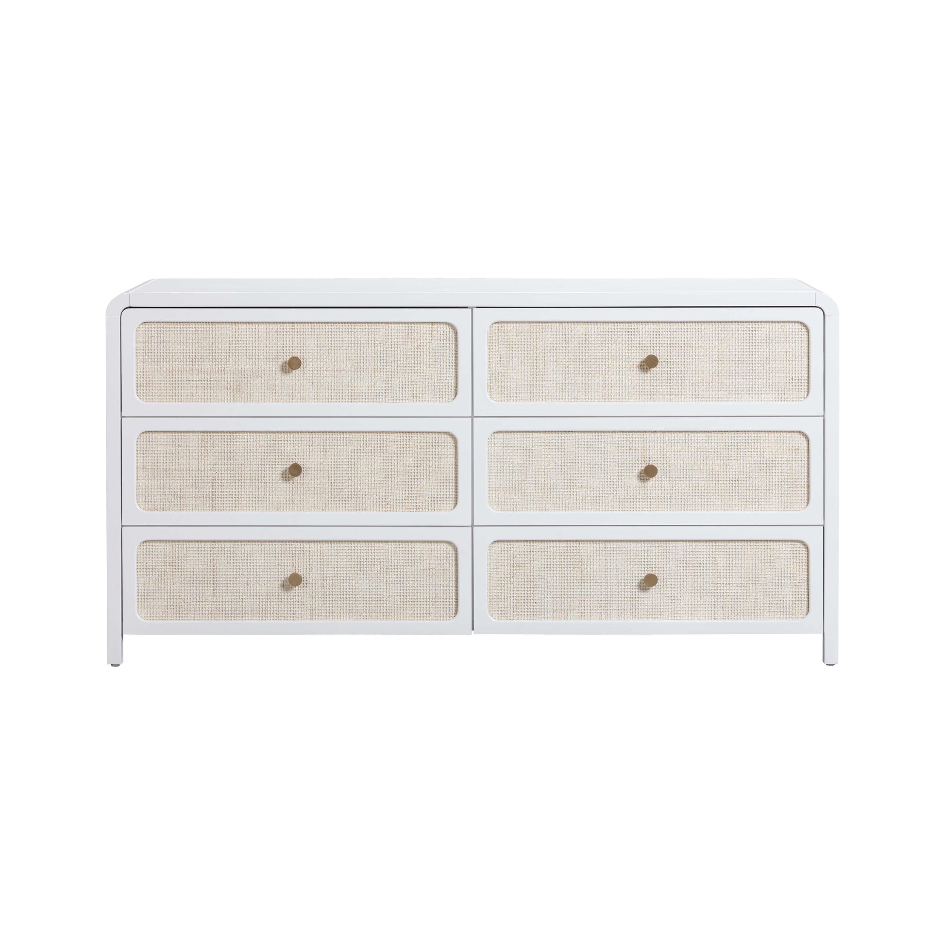 Patty 62" Rattan 6 Drawer Dresser