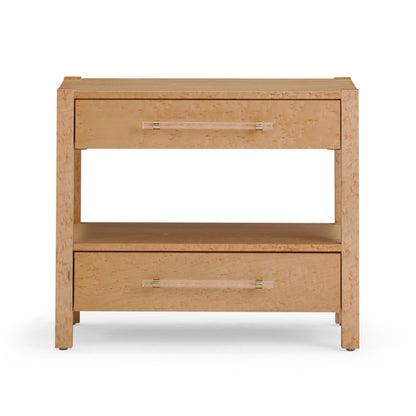Brandyss 26" Burl 2-Drawer Nightstand