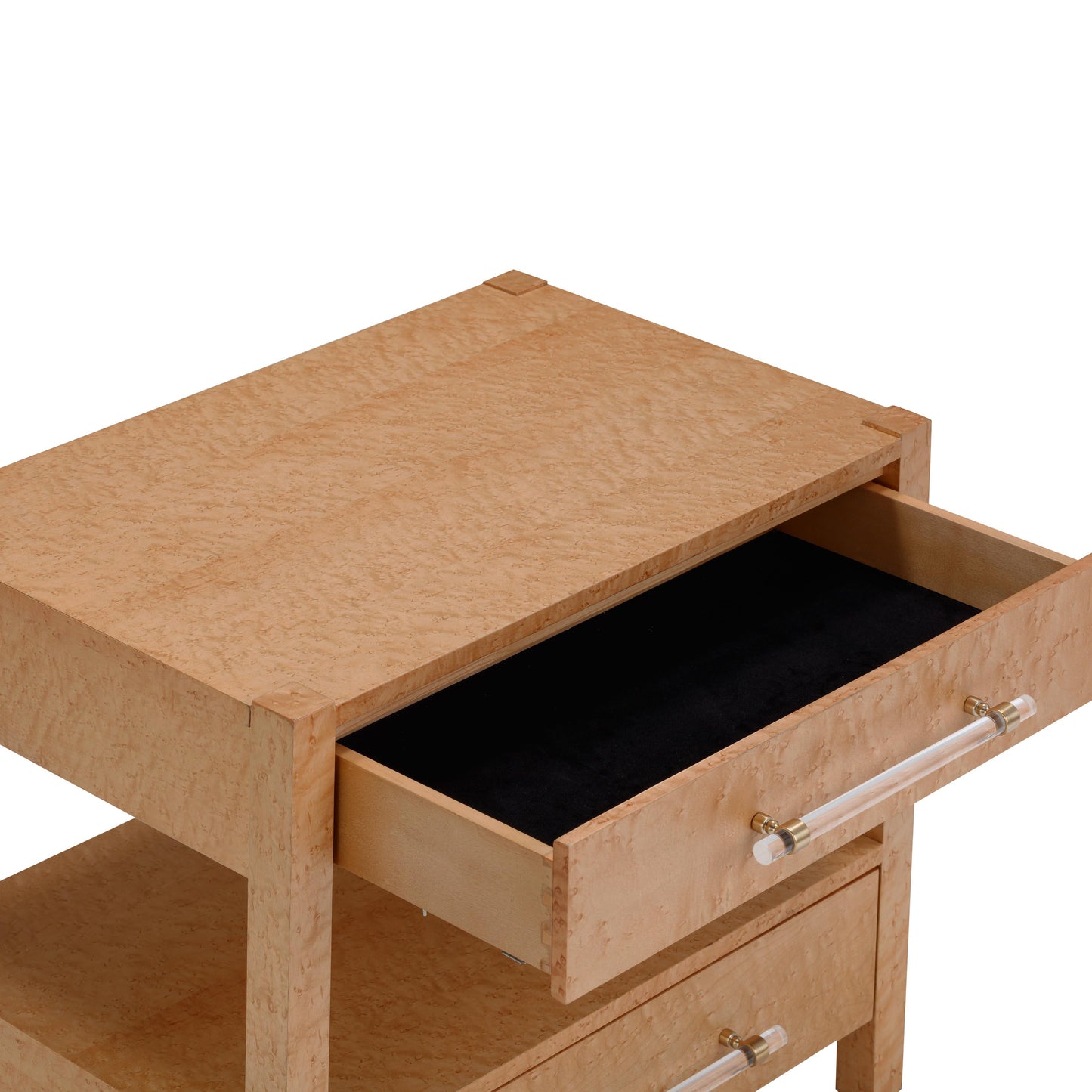 Brandyss 26" Burl 2-Drawer Nightstand
