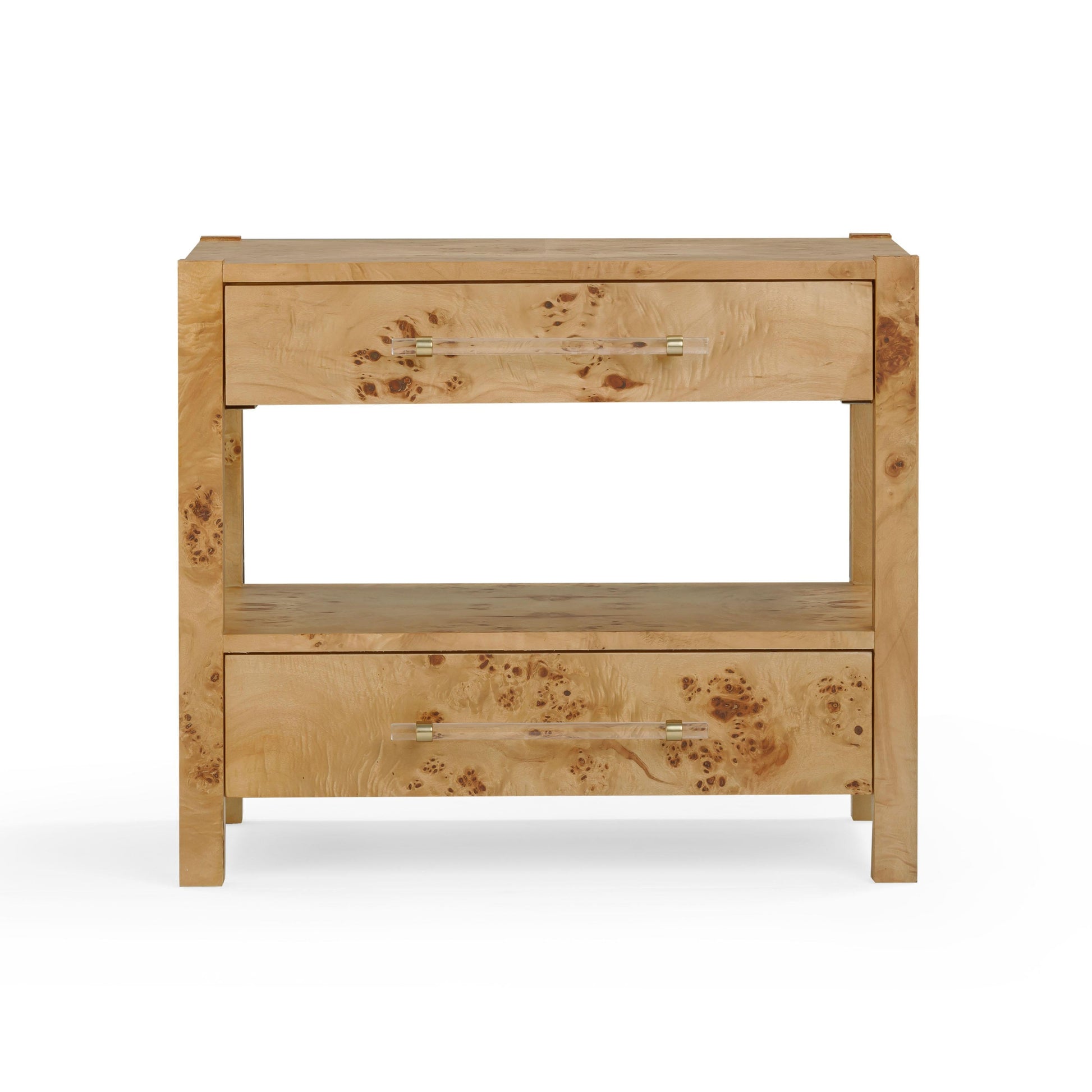 Brandyss 26" Burl 2-Drawer Nightstand