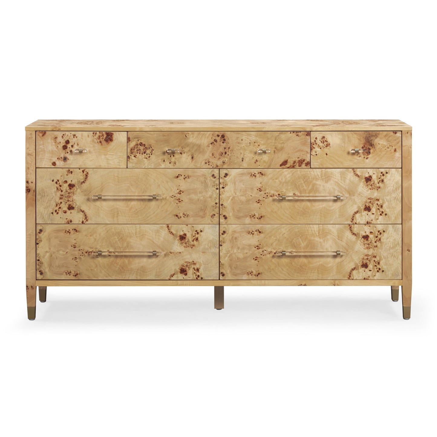 Brandyss 62" Burl 7-Drawer Dresser - Natural