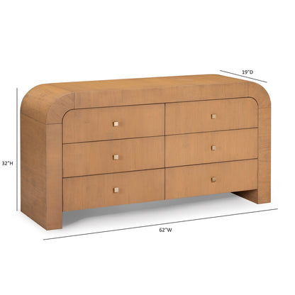 Hump 62" Arched 6-Drawer Dresser