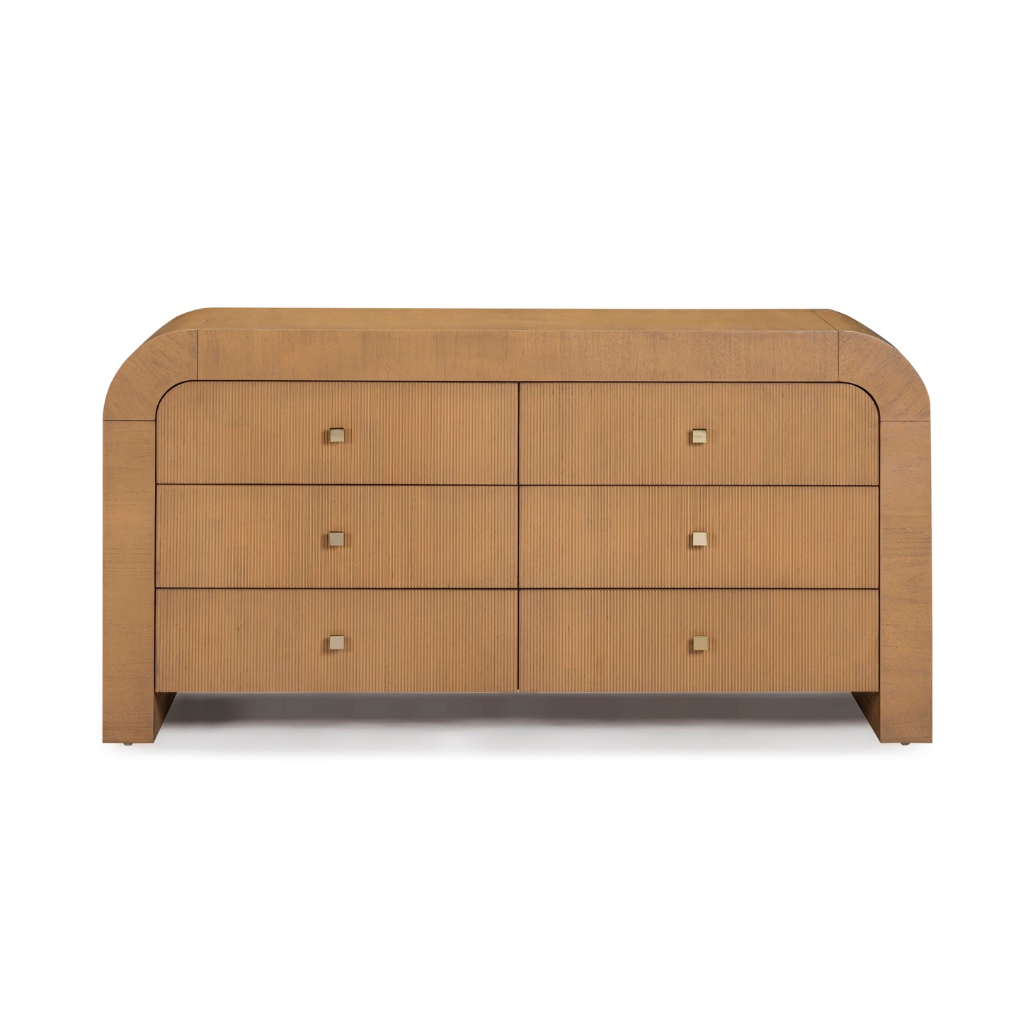 Hump 62" Arched 6-Drawer Dresser - Natural
