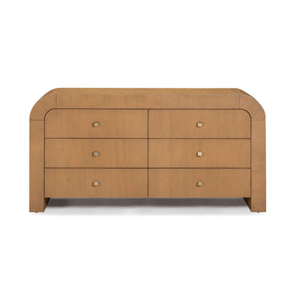 Hump 62" Arched 6-Drawer Dresser - Natural