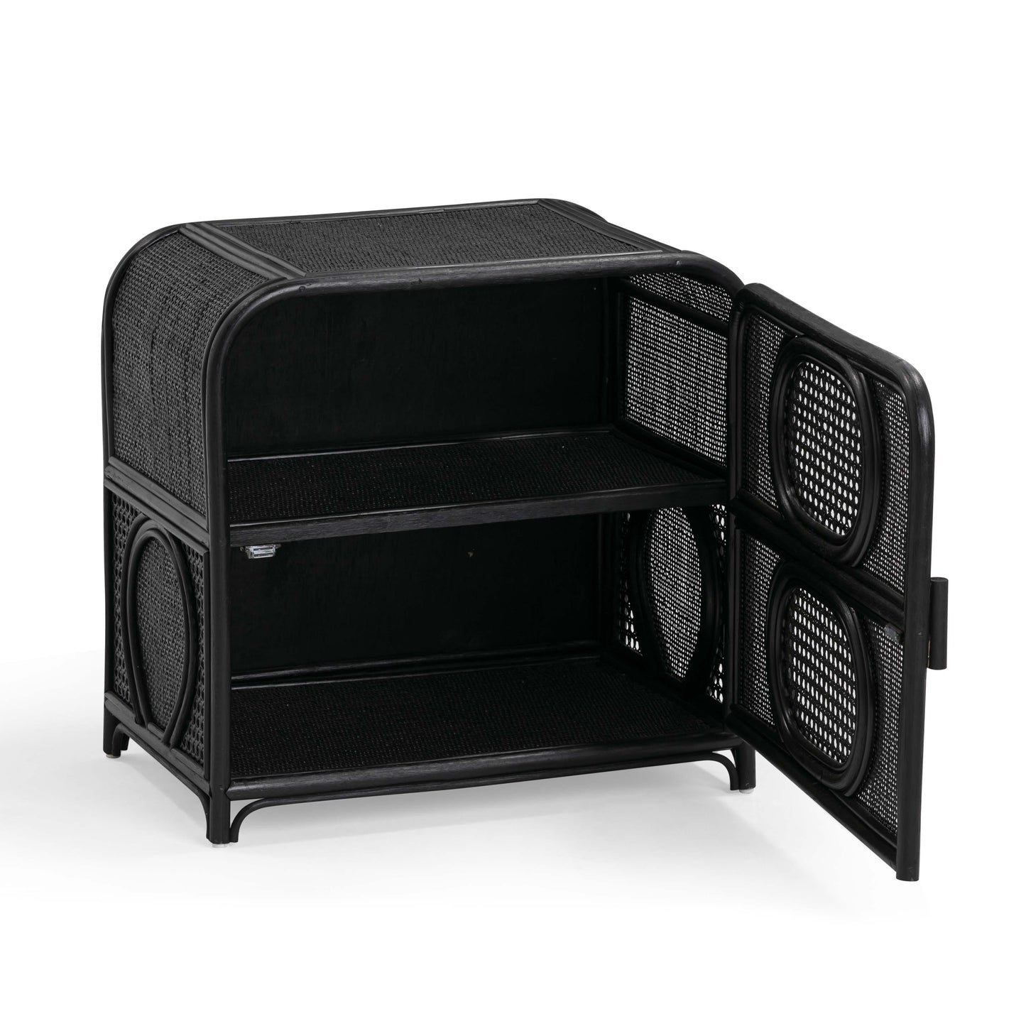 Tina 27" Rattan Nightstand With Storage