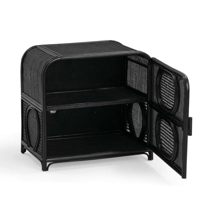 Tina 27" Rattan Nightstand With Storage