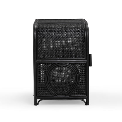 Tina 27" Rattan Nightstand With Storage