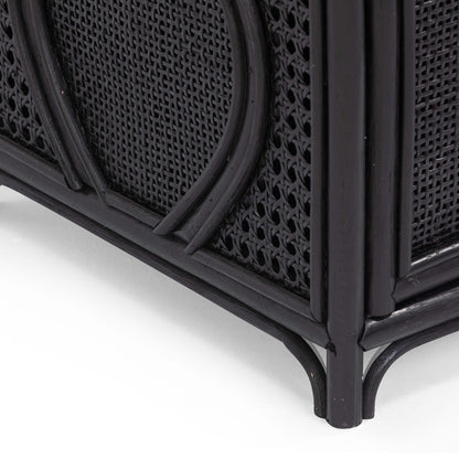 Tina 27" Rattan Nightstand With Storage