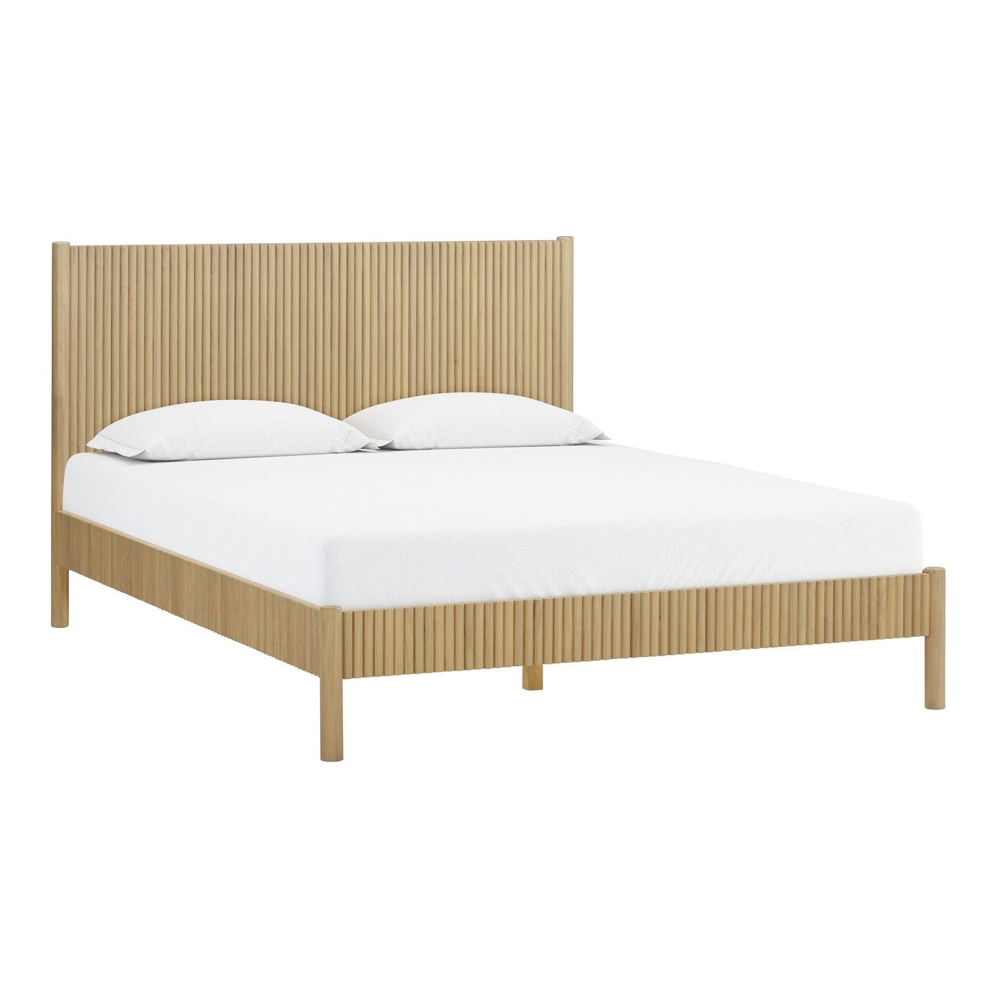 Tyla Natural Wood Bed - Queen