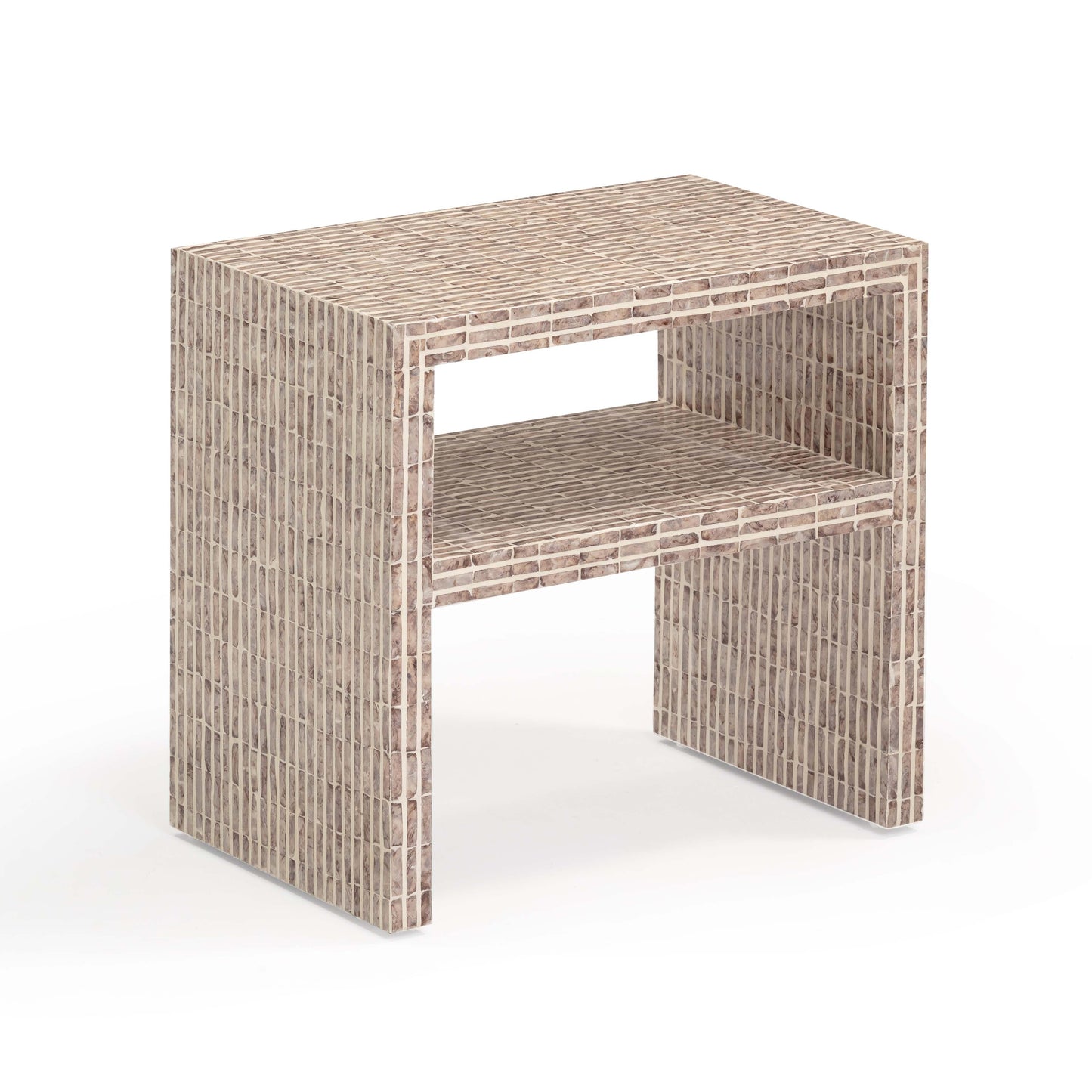 Derry 22" Capiz Shell Nightstand - Lavender