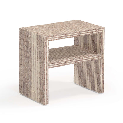 Derry 22" Capiz Shell Nightstand - Lavender