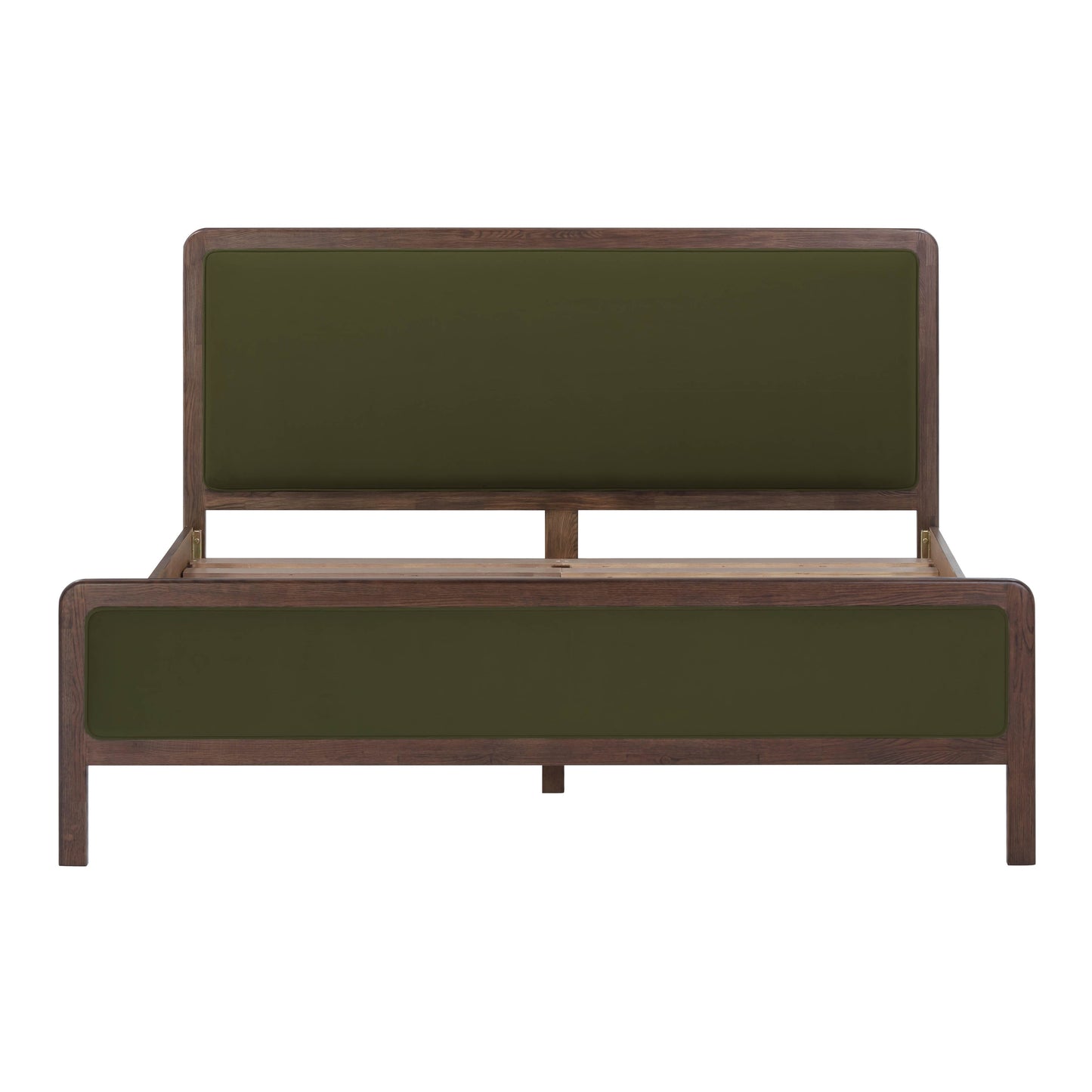 Hella Contract-Grade Velvet and Ash Wood Bed