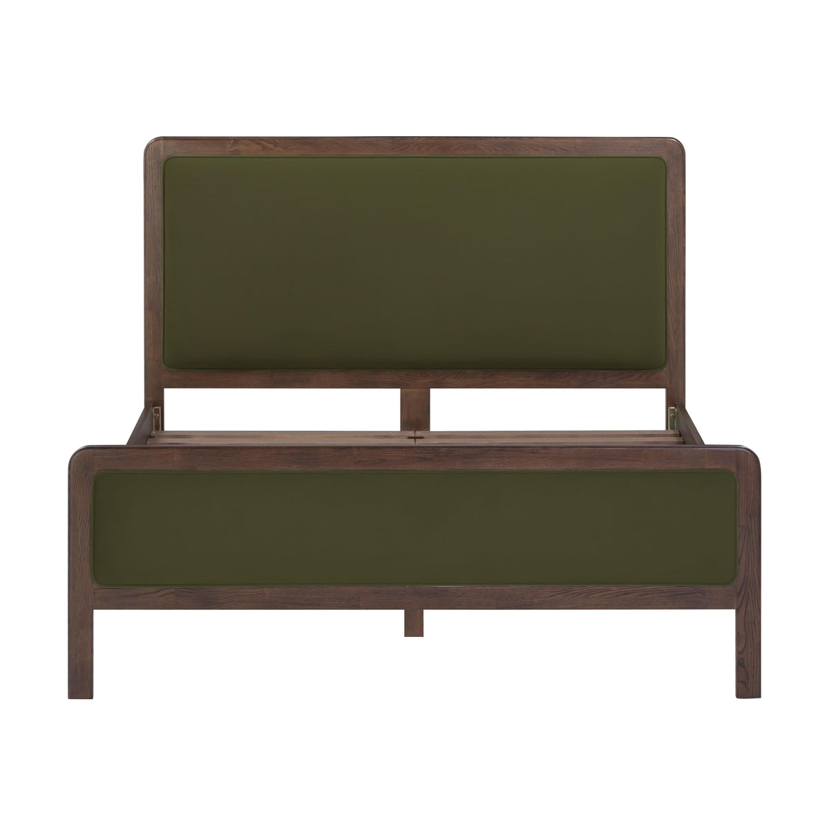 Hella Contract-Grade Velvet and Ash Wood Bed