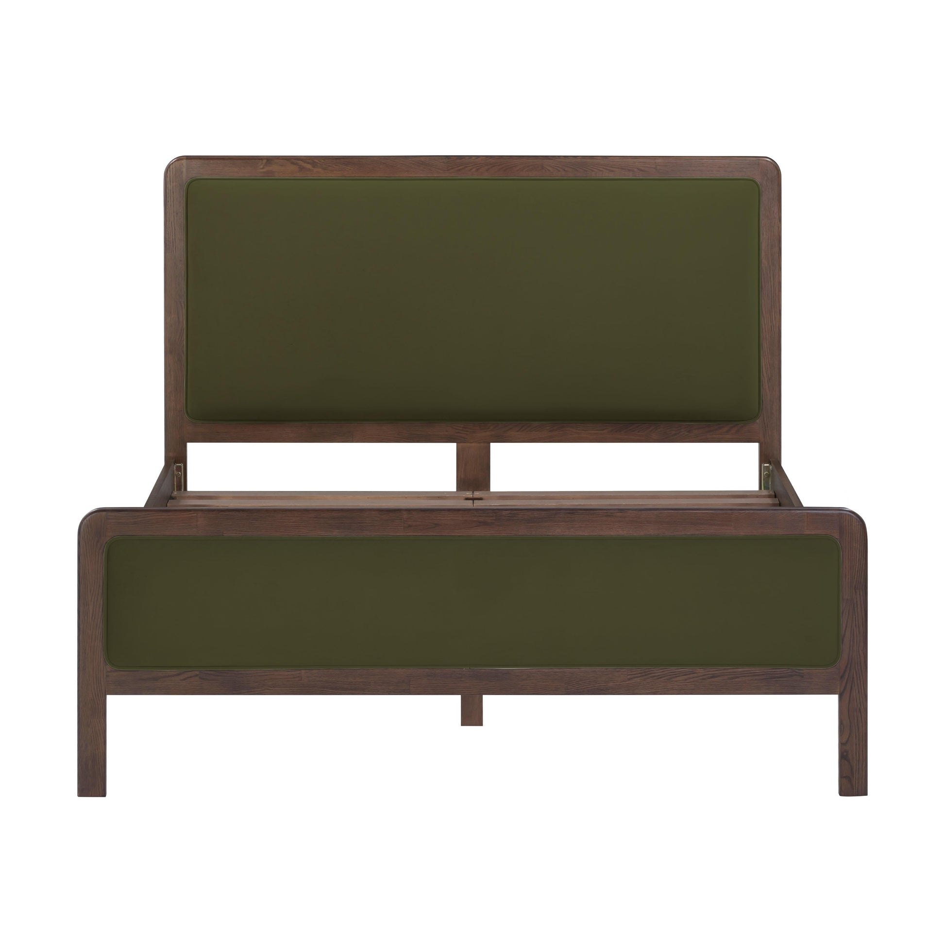 Hella Contract-Grade Velvet and Ash Wood Bed