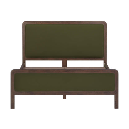 Hella Contract-Grade Velvet and Ash Wood Bed