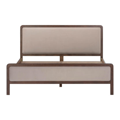 Hella Contract-Grade Velvet and Ash Wood Bed