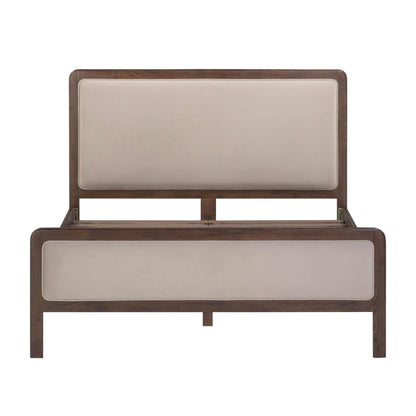 Hella Contract-Grade Velvet and Ash Wood Bed