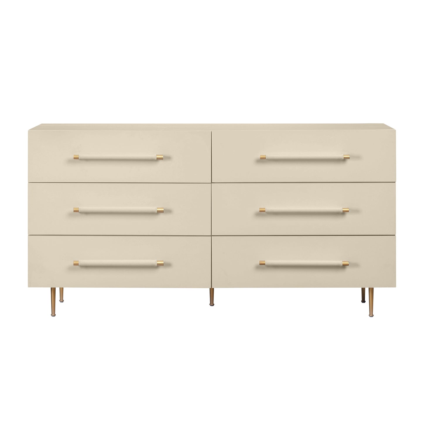Trident 62" 6-Drawer Dresser - Taupe