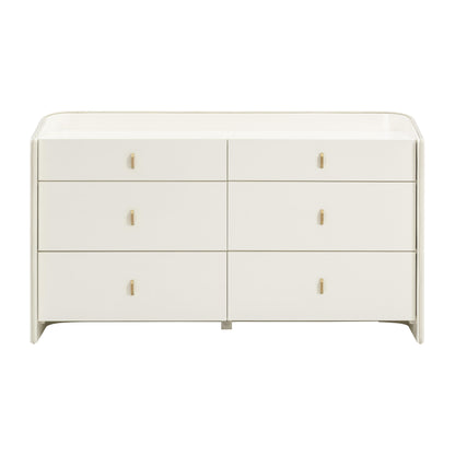 Collins 56" Cream 6-Drawer Dresser