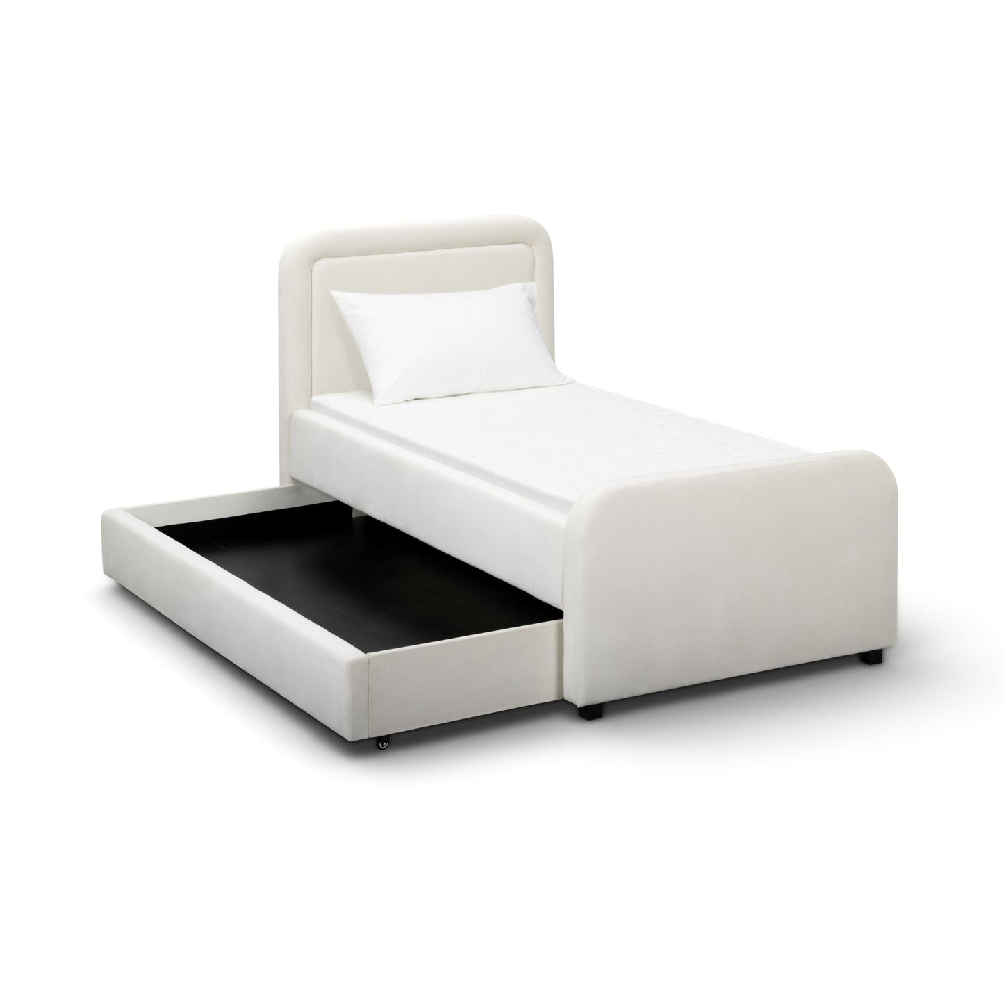 Briella Performance Velvet Trundle Bed in Twin