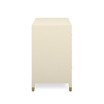 Dani 62" Cream Faux Shagreen 6-Drawer Dresser