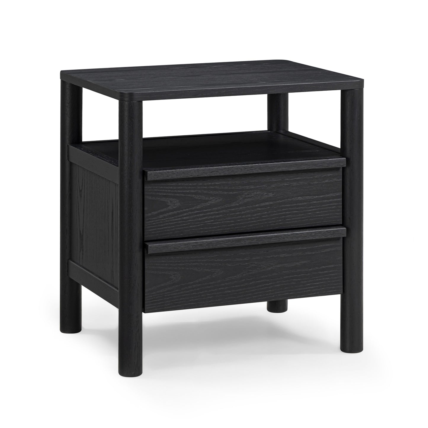 Tyra 22" Ash 2-Drawer Nightstand