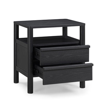 Tyra 22" Ash 2-Drawer Nightstand