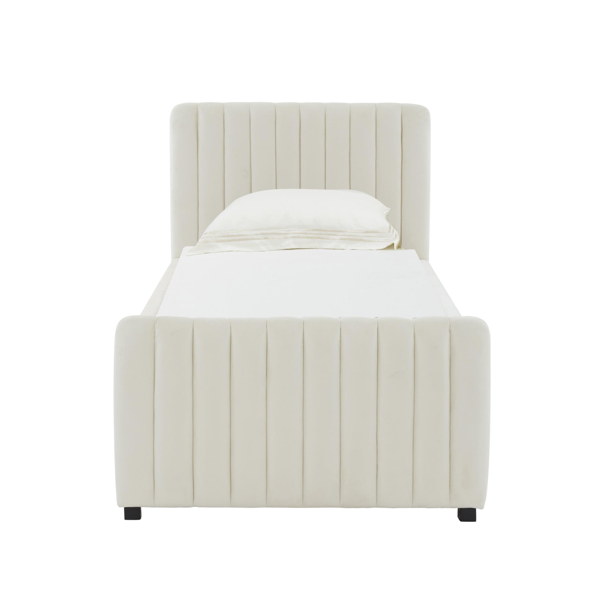 Angela Performance Velvet Trundle Bed in Twin