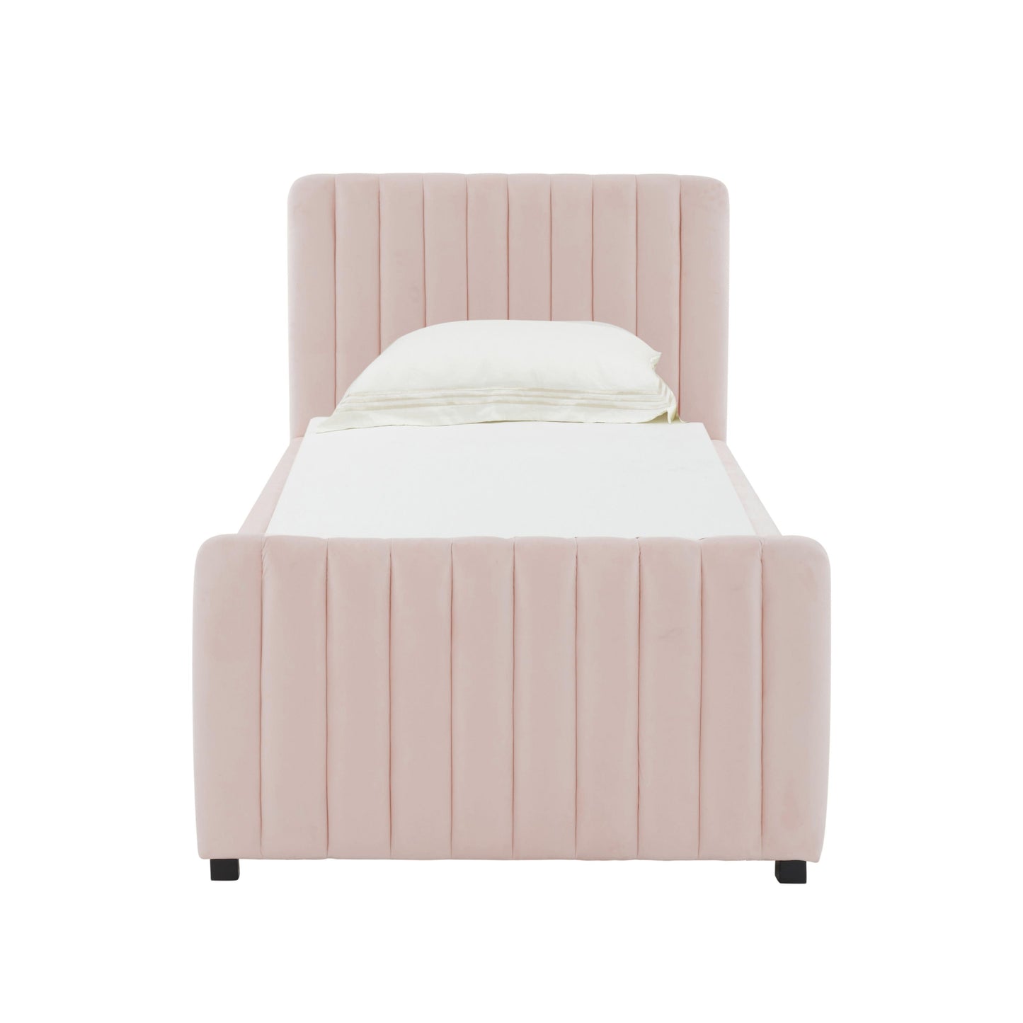 Angela Performance Velvet Trundle Bed in Twin