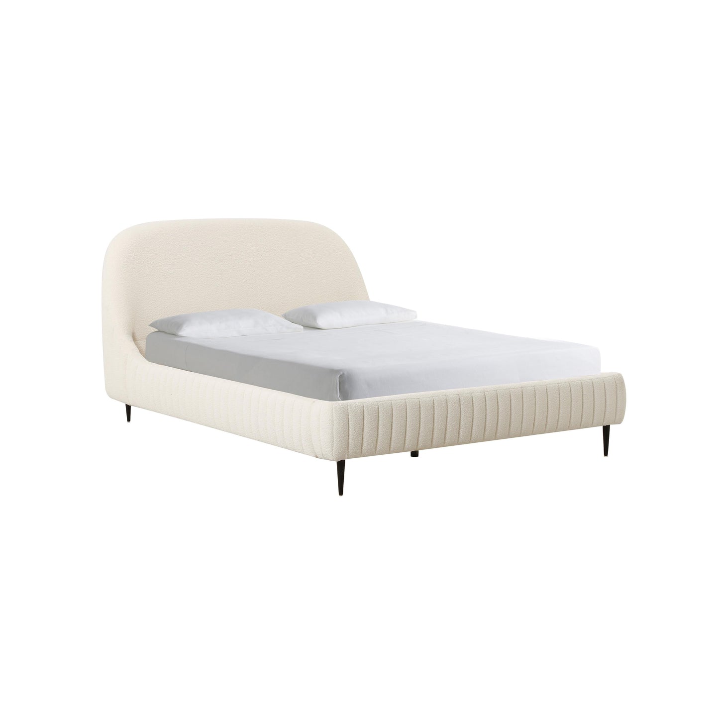 Denise Cream Boucle Bed - King