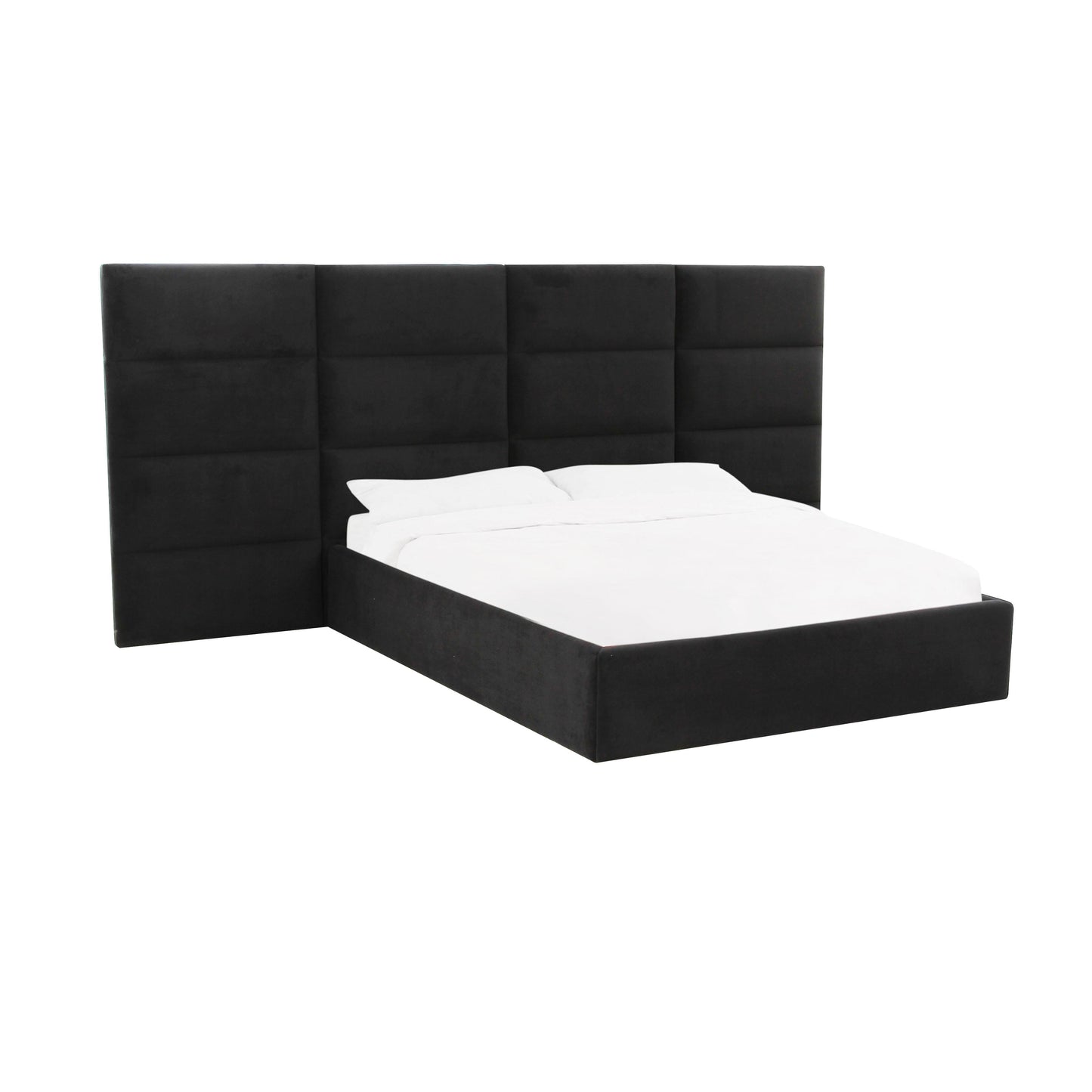 Eliana Performance Velvet Bed with Wings