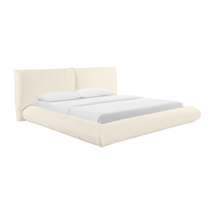 Romp Cream Upcycled Performance Linen Bed - King