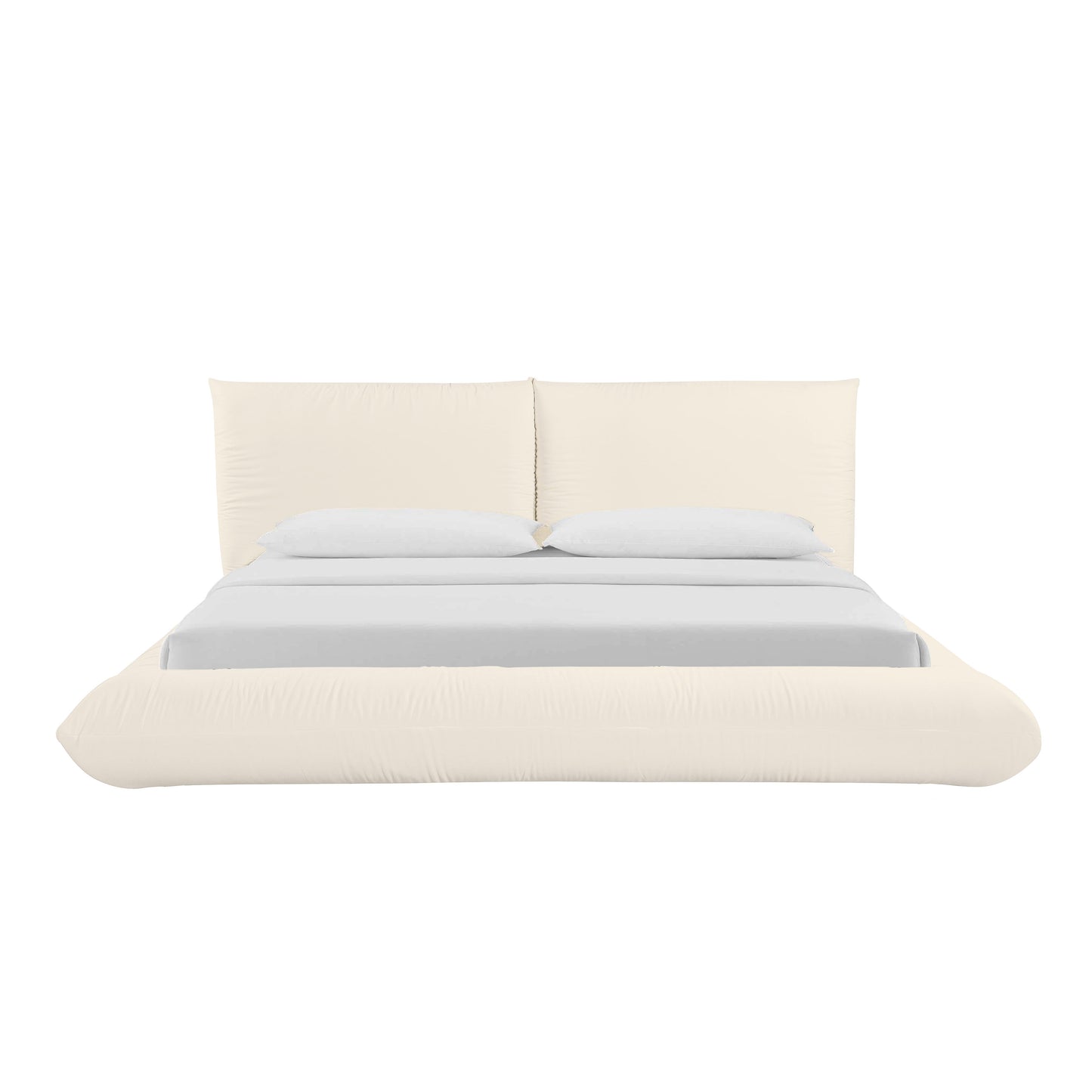 Romp Cream Upcycled Performance Linen Bed
