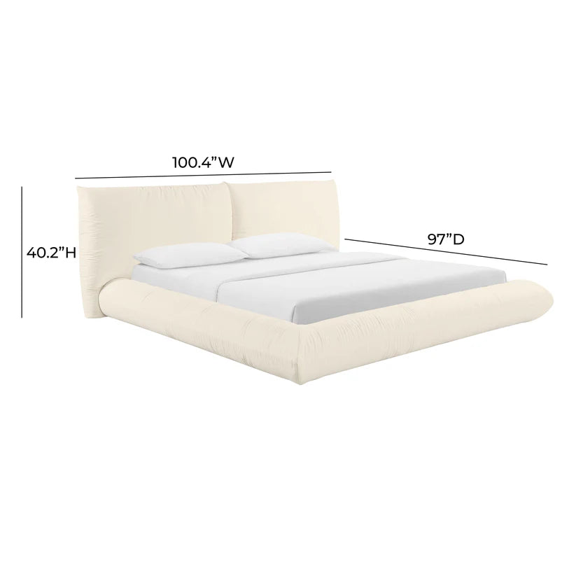 Romp Cream 100% Upcycled Linen Bed