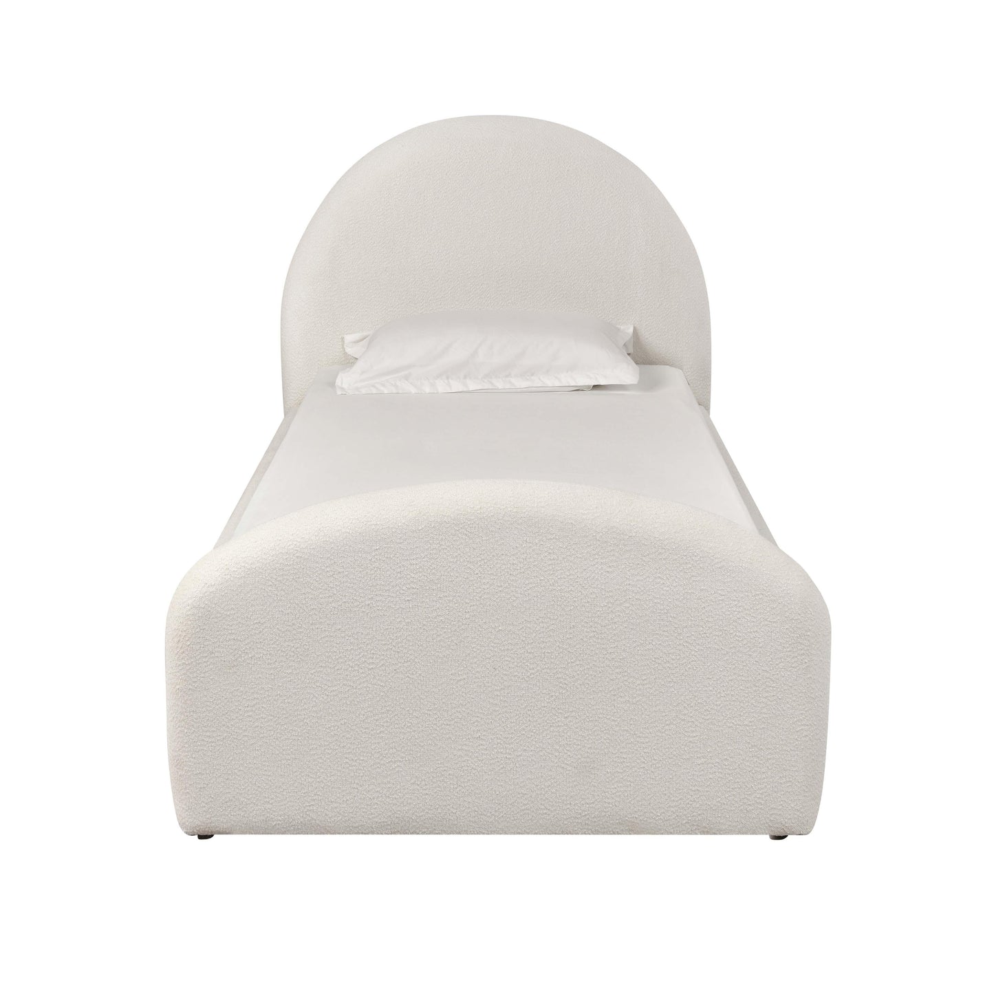 Moon Cream Performance Boucle Twin Bed