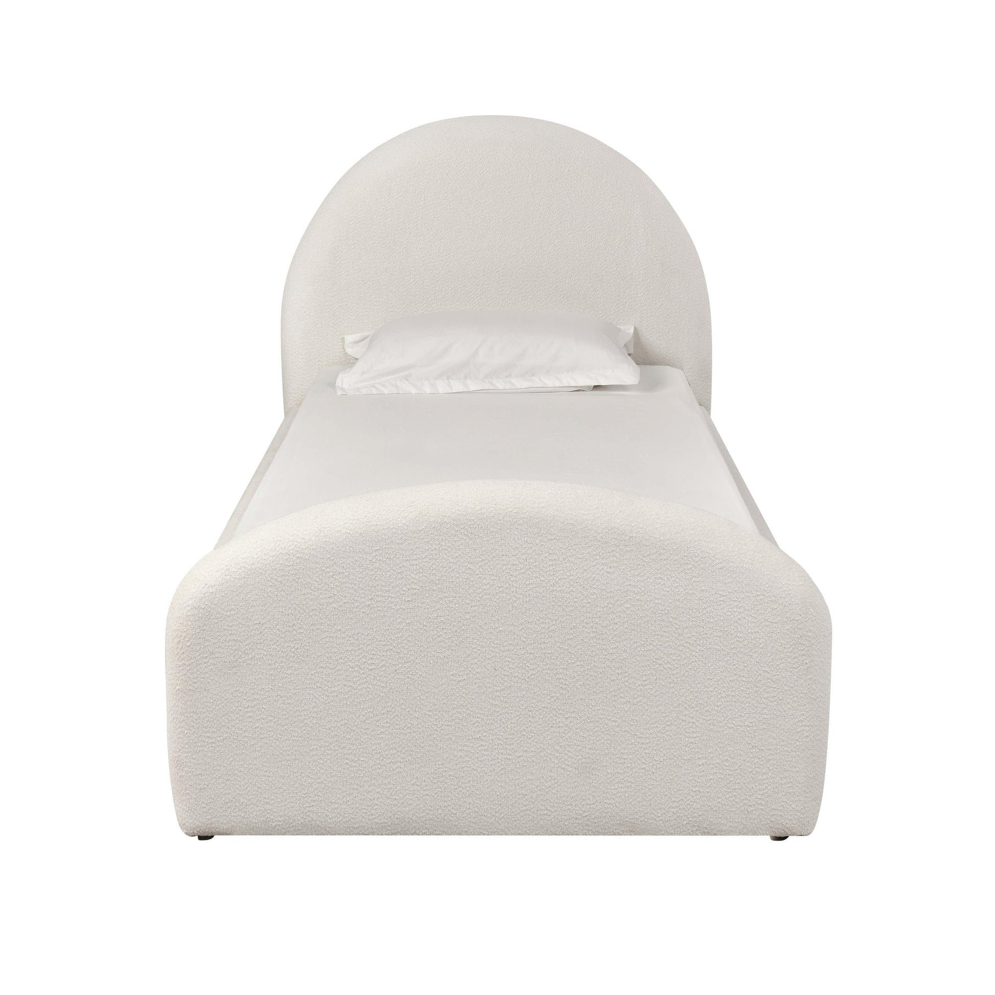 Moon Cream Performance Boucle Twin Bed