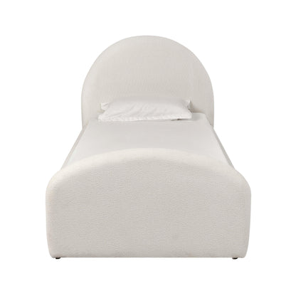 Moon Cream Performance Boucle Twin Trundle Bed