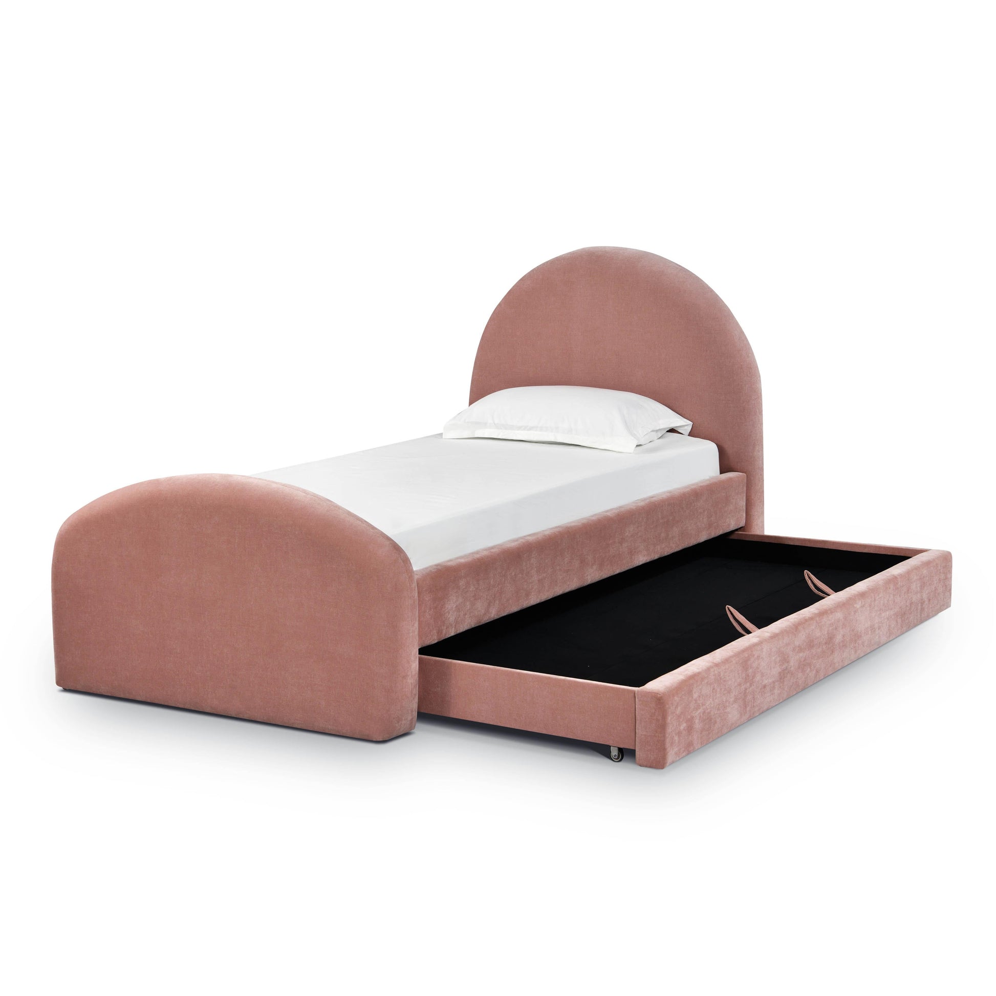 Moon Rose Upcycled Contract-Grade Chenille Twin Trundle Bed - Default Variant