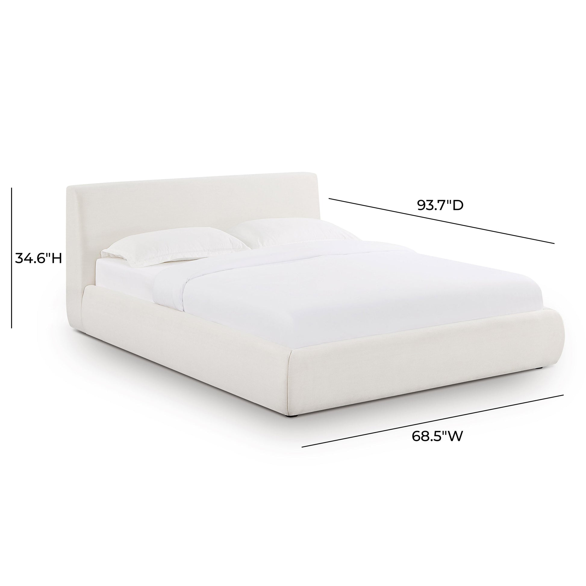 Isla Cream Upcycled Performance Linen Bed