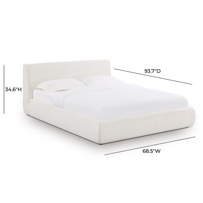 Isla Cream Upcycled Performance Linen Bed