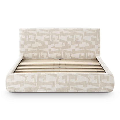Isla Cream Jacquard Pattern Bed