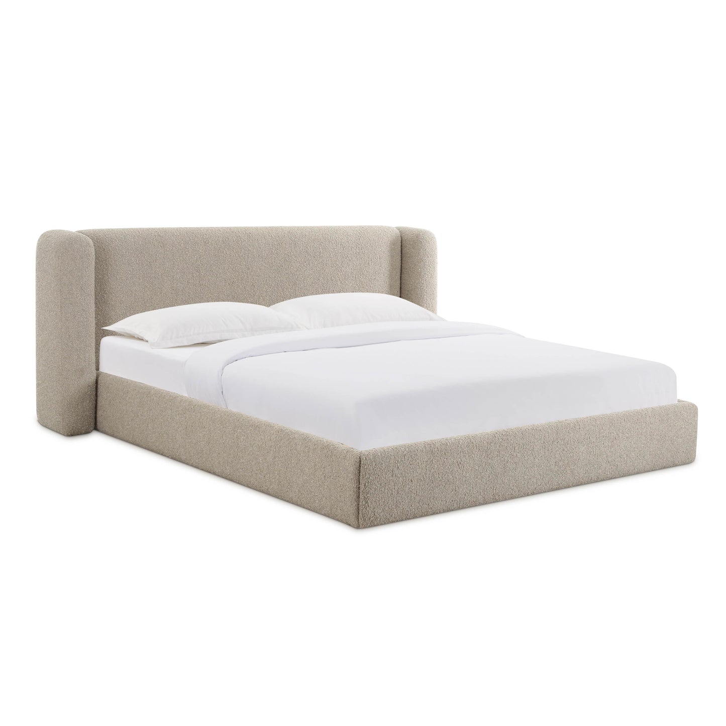 Babette Tan Contract-Grade Boucle Bed - King