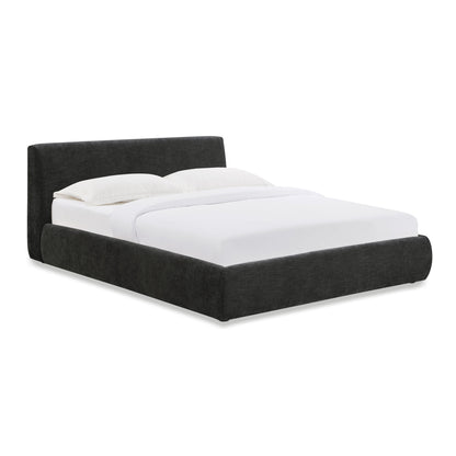 Isla Textured Performance Velvet Bed - Charcoal / Queen