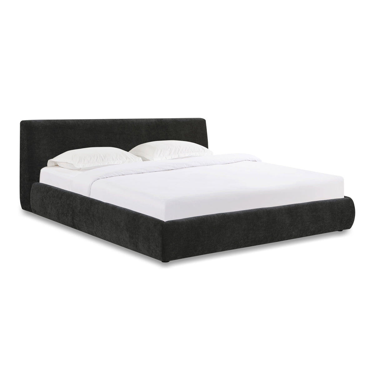 Isla Textured Performance Velvet Bed - Charcoal / King