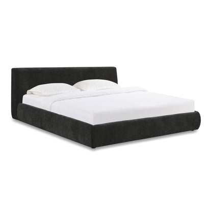 Isla Textured Performance Velvet Bed - Charcoal / King