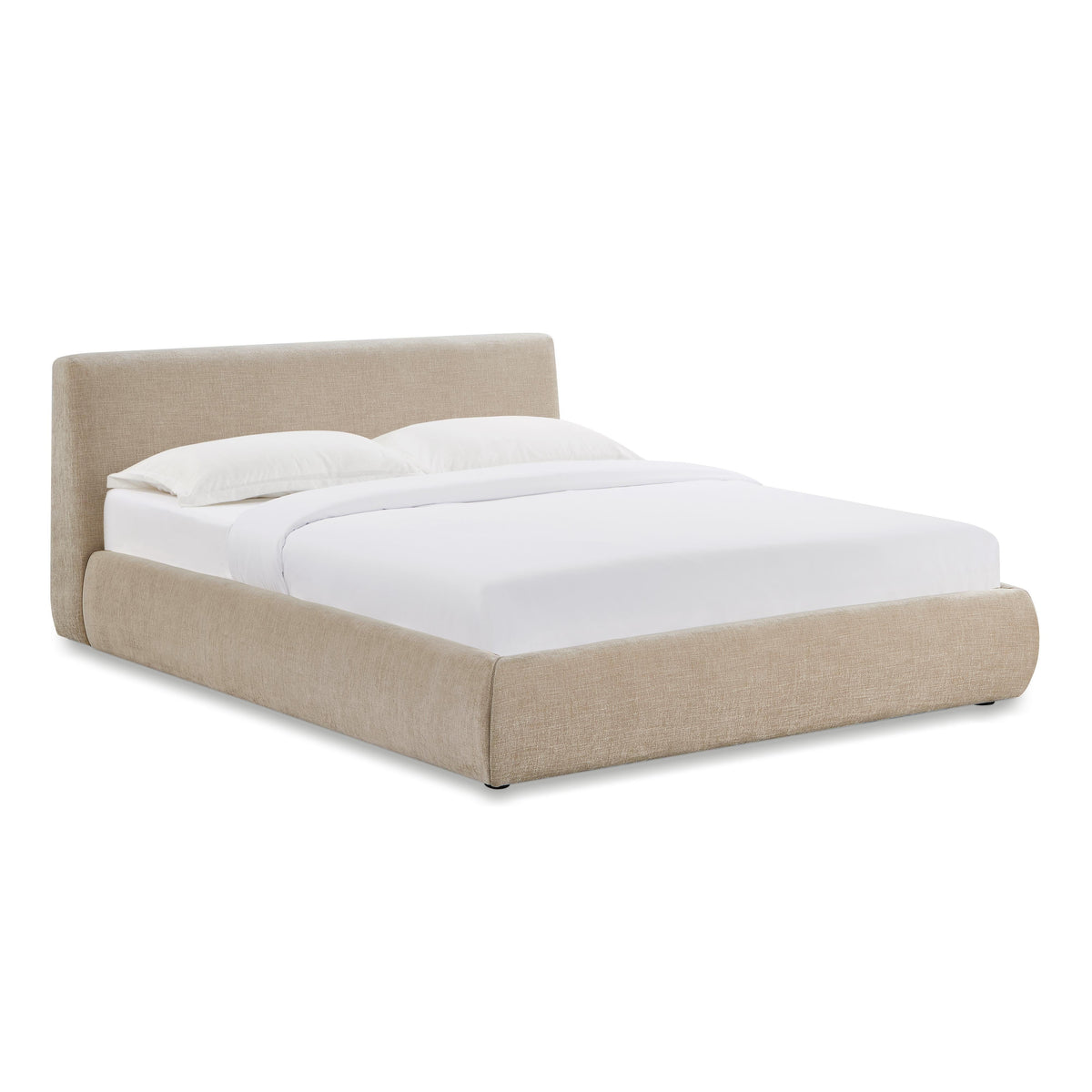 Isla Textured Performance Velvet Bed - Taupe / Queen
