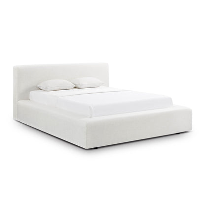 Meena Cream Upcycled Performance Linen Storage Bed