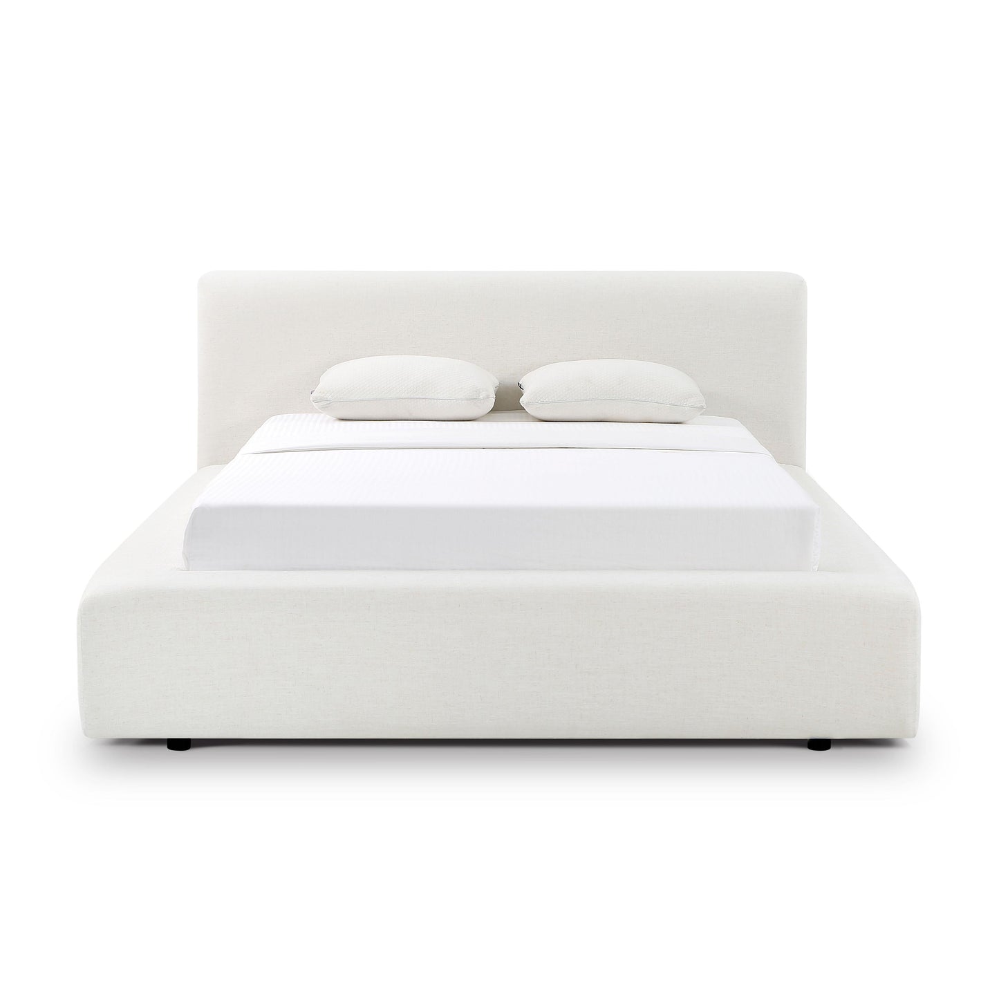Meena Cream Upcycled Performance Linen Storage Bed