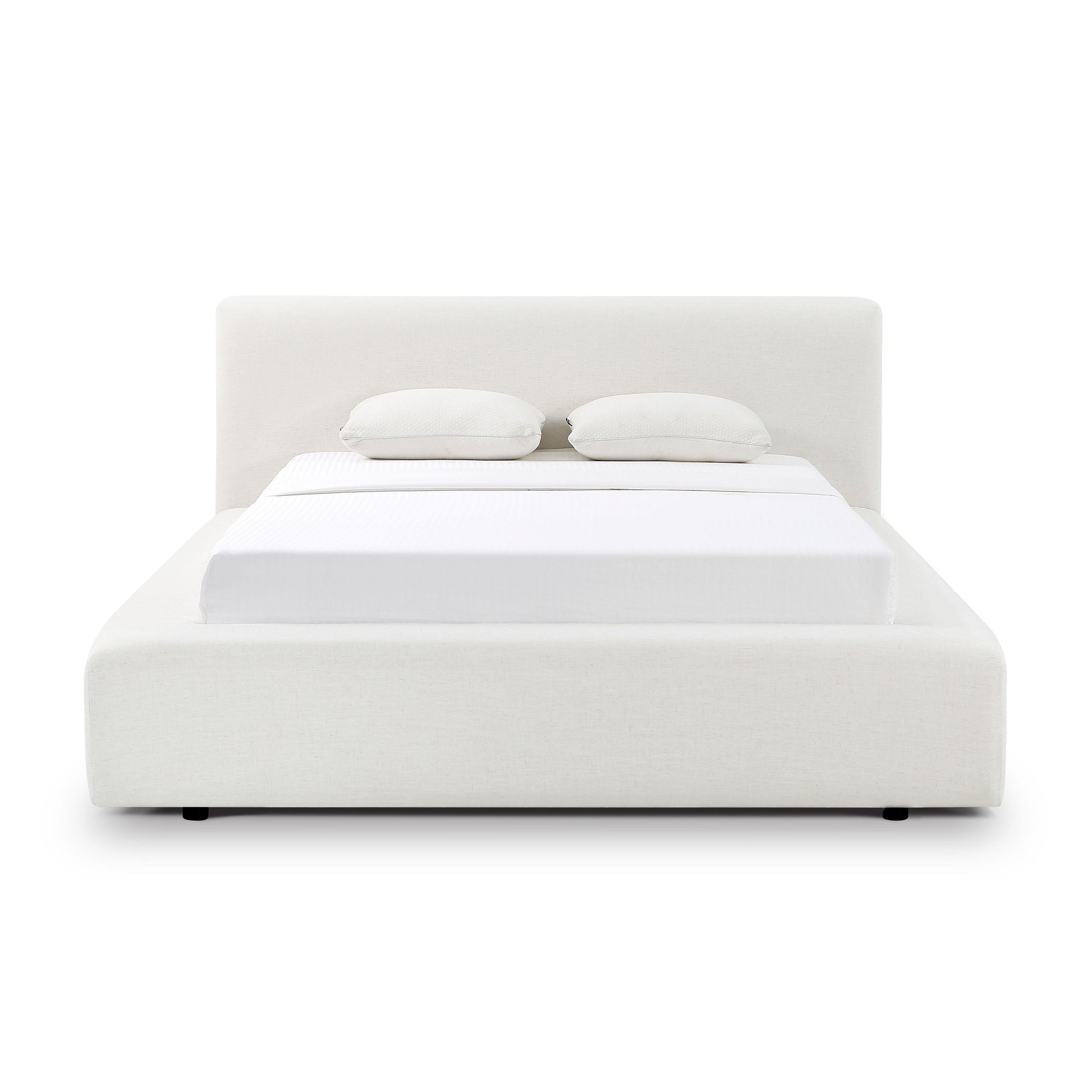 Meena Cream Upcycled Performance Linen Storage Bed
